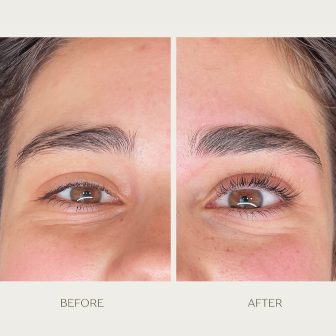 Eyebrow sculpt and lash lift and tint